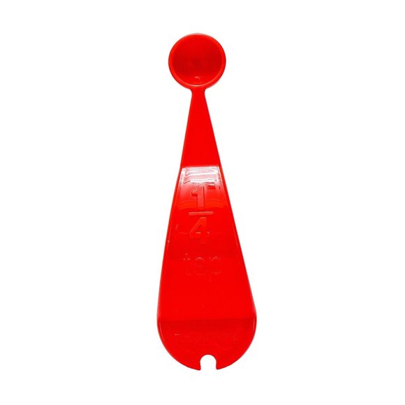Tupperware 1/4 TSP Measuring Spoon Red Embossed Curved 6145 Replacement Part - Picture 1 of 3